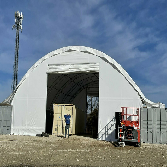 Tienda de refugio de almacenamiento de edificios de tela portátil