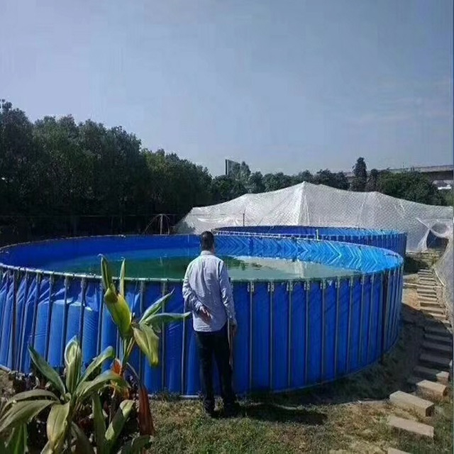 Tanque de cultivo de pesca con marco plegable